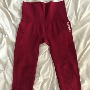 Red seamless gymshark leggings